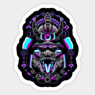 samurai mask japanese Sticker